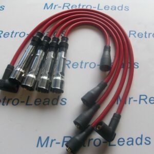 Red 8mm Performance Ignition Leads‬ Golf Mk1 Gti Din Fitment Cap Quality Leads