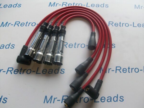 Red 8mm Performance Ignition Leads‬ Golf Mk1 Gti Din Fitment Cap Quality Leads