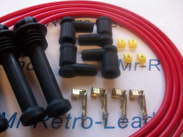 Red 8mm Performance Ignition Lead Kit For Zetec Black Top Kit-car Part Built Ht