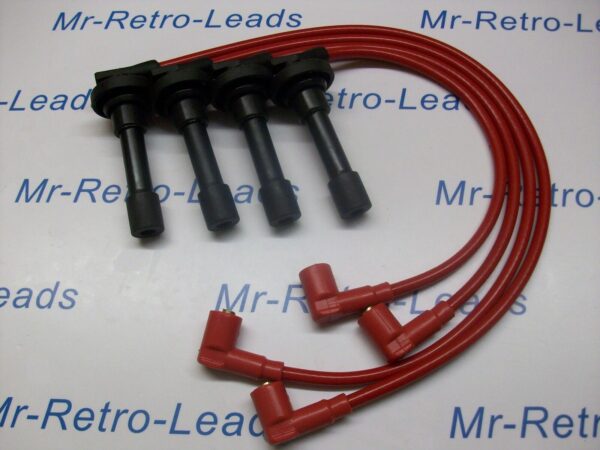 Red 8mm Performance Ignition Leads For The Civic D16 Dohc Engines Quality Leads