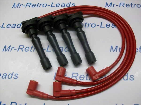Red 8mm Performance Ignition Leads For The Civic B16 B18 Dohc Engines Quality Ht