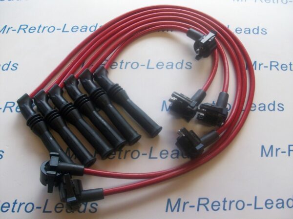 Red 8mm Performance Ignition Leads For The Cosworth Scorpio 2.9 24v V6 Quality