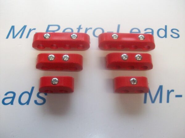 Red 8mm Spark Plug Ignition Lead Separator Holder Clamp Spacer For The V8 Cars