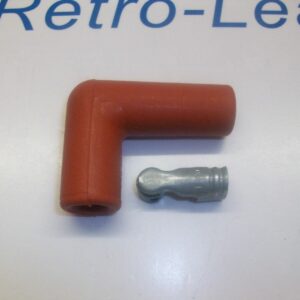 Red 90" Degree Ignition Lead Spark Plug Boot Fitting 90" Spark Plug Terminal