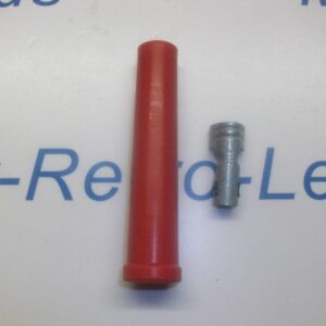Red Ignition Lead Spark Plug Boot Terminal Silicone Fitting Boot Straight 7/8mm