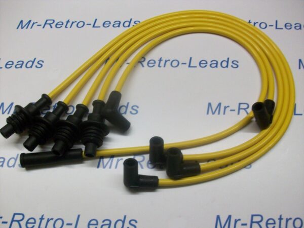 Yellow 8mm Performance Ignition Leads Gti 205 305 309 405 1.6 Hei Cap Quality Ht