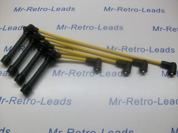 Yellow 8mm Performance Ignition Leads For The Mx5 Mk1 Mk2 1.6 1.8 Eunos Ht.