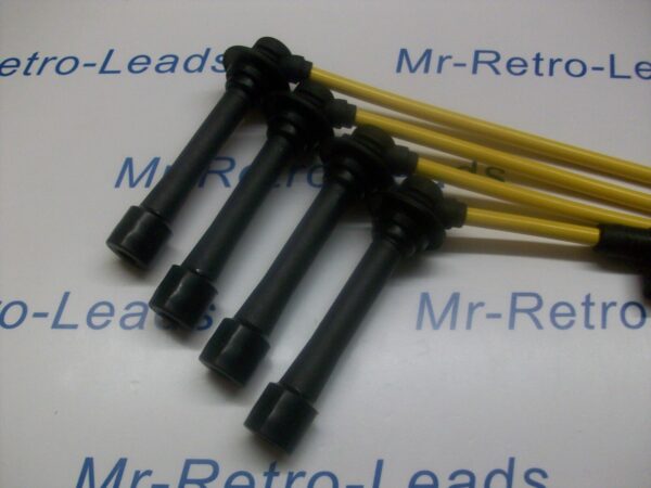 Yellow 8mm Performance Ignition Leads For The Mx5 Mk1 Mk2 1.6 1.8 Eunos Ht.