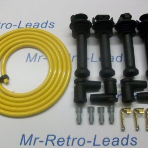 Yellow 8mm Performance Ignition Lead Kit For Ford Silver Top Kit Cars 117mm Boot