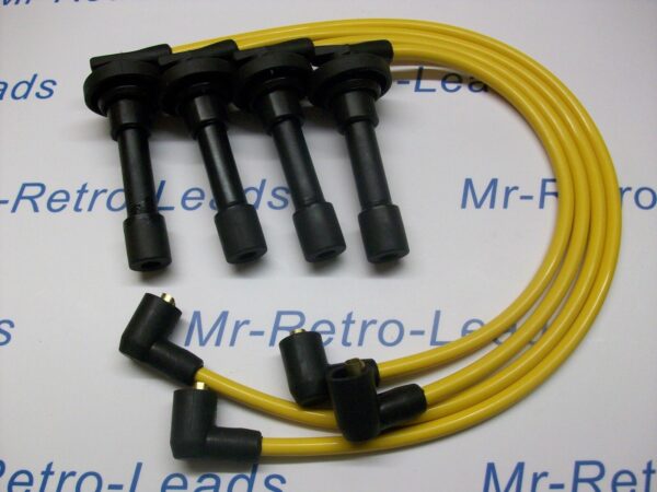 Yellow 8mm Performance Ignition Leads For The Civic D16 Dohc Engines Quality Ht