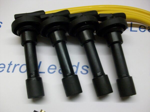 Yellow 8mm Performance Ignition Leads For The Civic D16 Dohc Engines Quality Ht