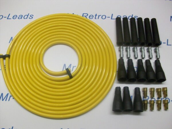 Yellow 8mm Performance Ignition Lead Kit For V6 Cly 4 Meters Kit Car Quality Ht