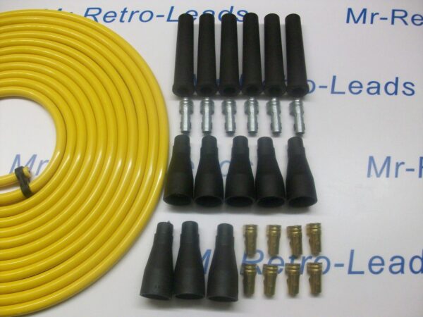 Yellow 8mm Performance Ignition Lead Kit For V6 Cly 4 Meters Kit Car Quality Ht