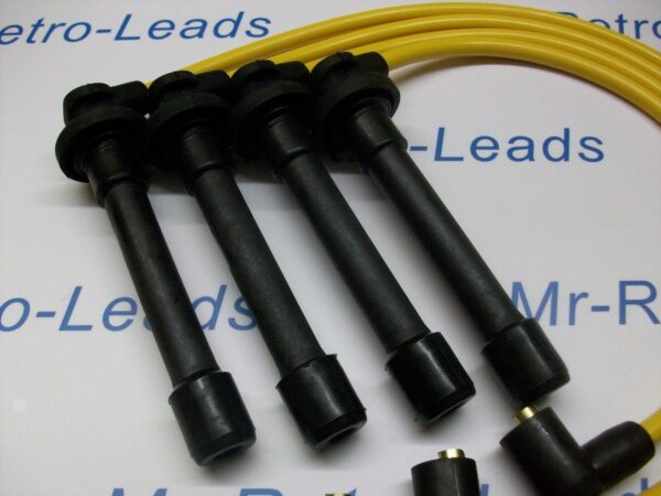 Yellow 8mm Performance Ignition Leads For The Civic Coupe 1.6i 1.5i 16v Vtec Crx