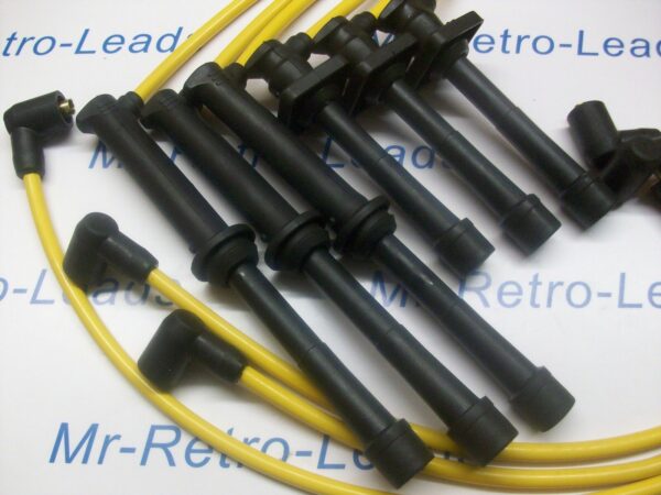 Yellow 8mm Performance Ignition Leads For Probe V6 24v 323 626 Mx-3 6 Xedos 6 9
