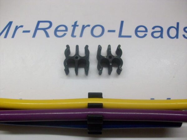 2 X Ignition Lead Ht Clip Holder 4 Way Separator Clamp Holder 8mm 7mm Spacers