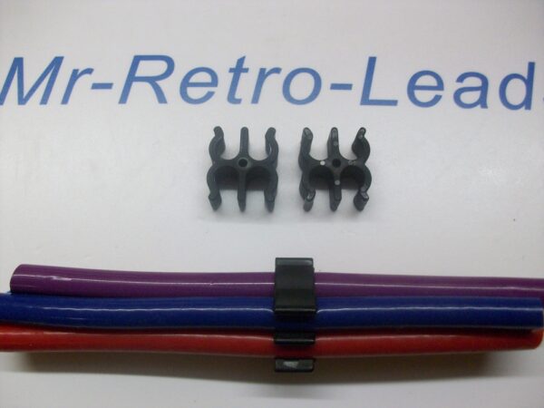 2 X Ignition Lead Ht Clip Holder 4 Way Separator Clamp Holder 8mm 7mm Spacers