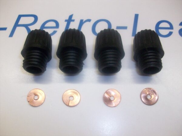 4 X Distributor Acorn Nut Screw In And X 4 Brass Split Washers 4 1930-60s Lucas