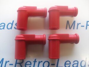 4 X Red Spark Plug Boot Cap 5 Ohm Replaces Tb05ema / 708.00.92 / 401222 / Pro 5u