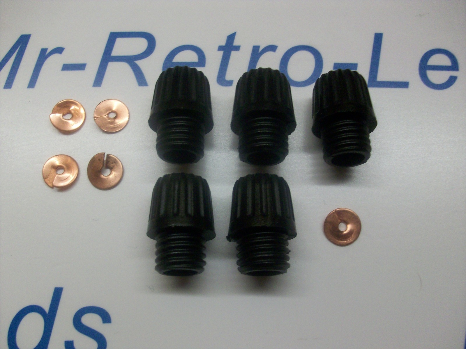 5 X Distributor Acorn Nut Screw Terminals 5 X Brass Split Washers 1930-60s Lucas