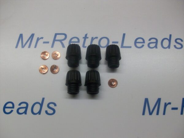5 X Distributor Acorn Nut Screw Terminals 5 X Brass Split Washers 1930-60s Lucas