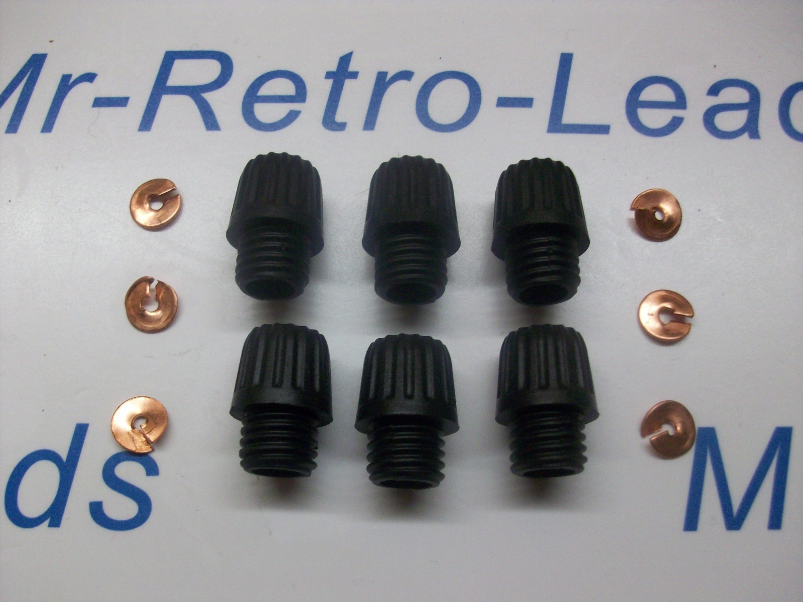 6 X Distributor Acorn Nut Screw Terminals 6 Brass Split Washers 6 1930-60s Lucas