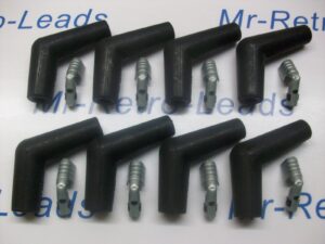 8 Ignition Spark Plug Rubber Boot Kit Terminals 45 / 135 Degree Quality Boots Ht