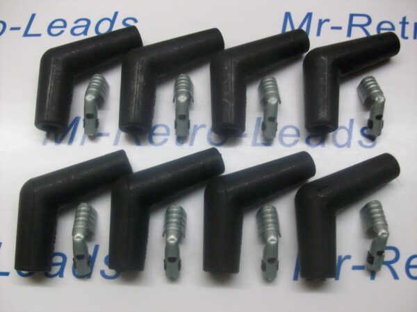 8 Ignition Spark Plug Rubber Boot Kit Terminals 45 / 135 Degree Quality Boots Ht
