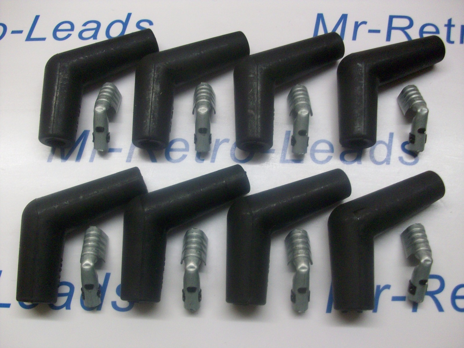 8 Ignition Spark Plug Rubber Boot Kit Terminals 45 / 135 Degree Quality Boots Ht