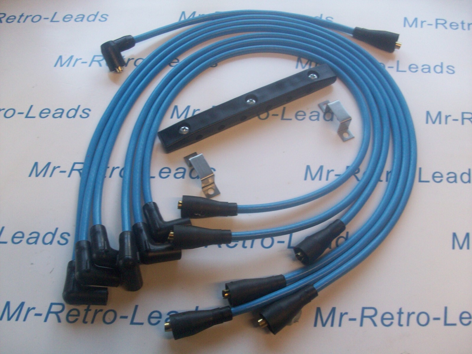 8mm Performance Ignition Leads Fits Jaguar E Type Xj6 Xk Mk2 & Clamp Seporator,