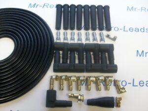 All Black 8mm Performance Ignition Lead Kit For Kit Cars V8 6 Meters Kit-car Ht