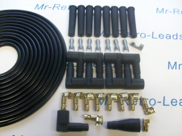 All Black 8mm Performance Ignition Lead Kit For Kit Cars V8 6 Meters Kit-car Ht