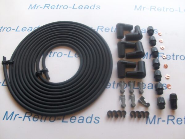 Black 7mm Copper Core Tinned Ignition Lead Kit 5 Meters Kit Car Old Cars 6 Cyl