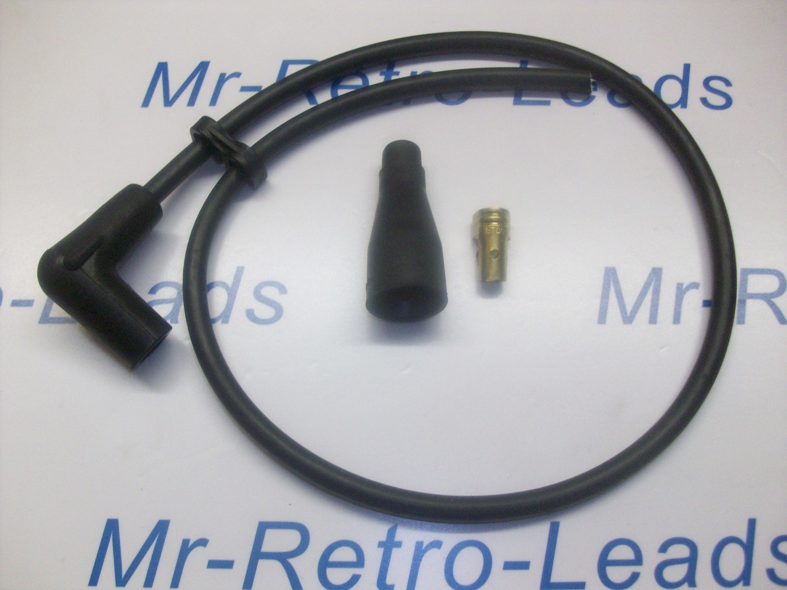 Black 7mm Copper Motorcycle Norton Matchless Triumph Bsa Ajs Ignition Lead Kit