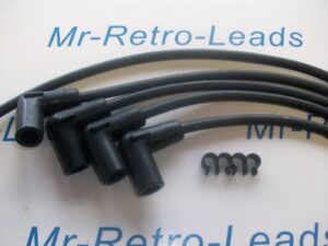 Black 7mm Ignition Leads Lead Wolseley 1500 Ht 1957 > 1965 Quality Built Leads