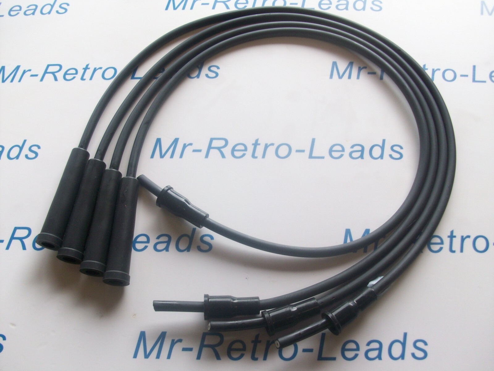 Black 7mm Ignition Leads Escort Rs1600i 1982 > 83 Only With Twin Coil Pack