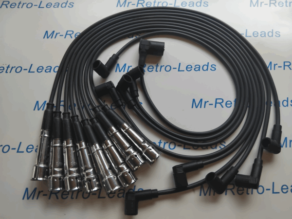 Black 7mm Ignition Leads For Mercedes 350 S420 S500 Sl380 Sl450 Sl500 M4 Pin Cap