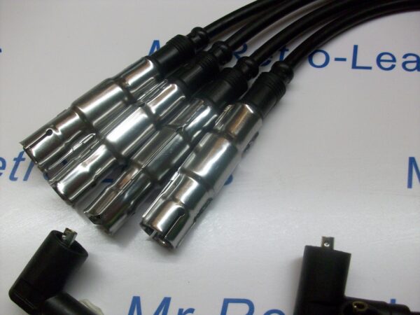 Black 7mm Performance Ignition Leads Golf Polo Lupo 1.0 1.4 Quality Ht Leads