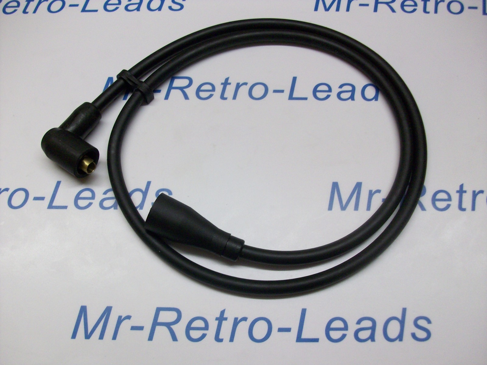 Black 8mm Extra Long Ignition Lead Coil 1 Meter Ht Cars From  50s 70s And More