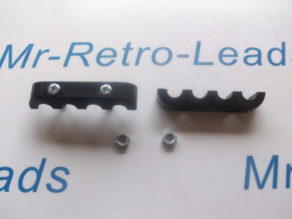 Black 8mm Ignition Lead Ht Clip Holder Separator Clamp Holder Spacer Kit 4 Way