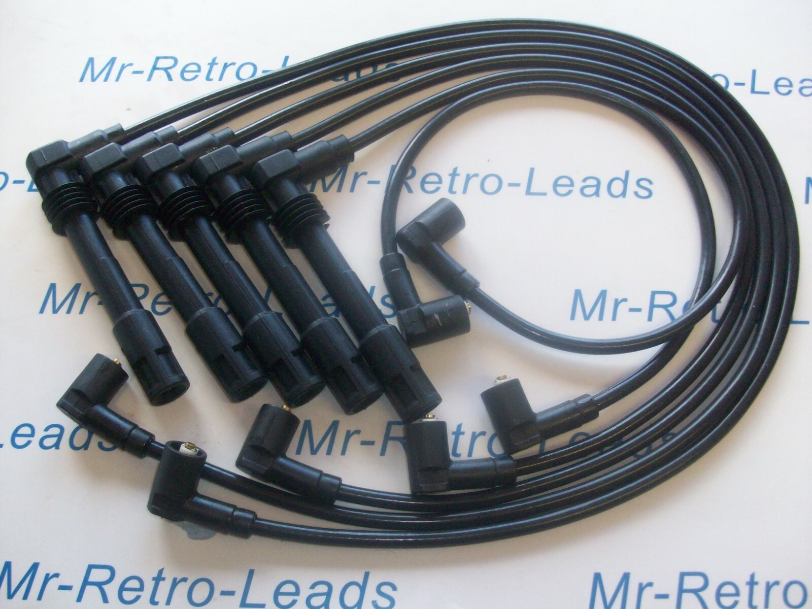 Black 8mm Ignition Leads For The Audi Coupe 2.2 2.0 20v Turbo 200 90 7a 3b Nm 