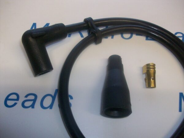 Black 8mm Ignition Spark Plug Lead Triumph Ajs Bsa Ht Kit Terminal Boot Coil Cap