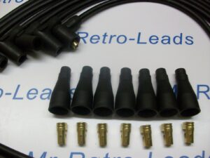 Black 8mm Performance Ignition Lead Kit Fits. Jaguar Mk 2 Xj6 Xk 6 Cyl Quality