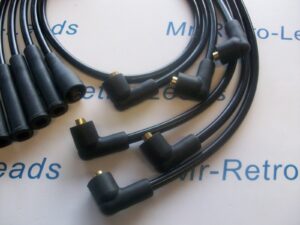 Black 8mm Performance Ignition Leads Will Fit Reliant Scimitar V6 Essex Tvr Ht..