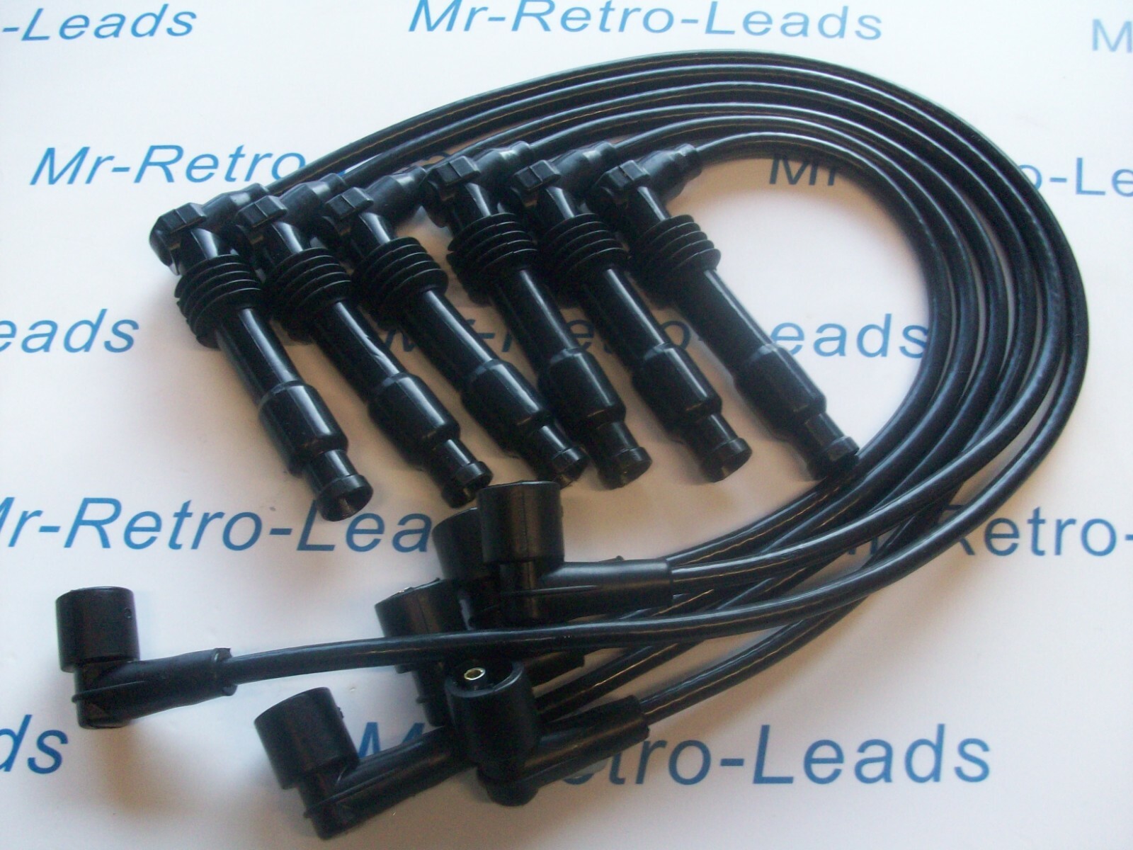 Black 8mm Performance Ignition Leads Opel Omega V6 Quality Ht Leads