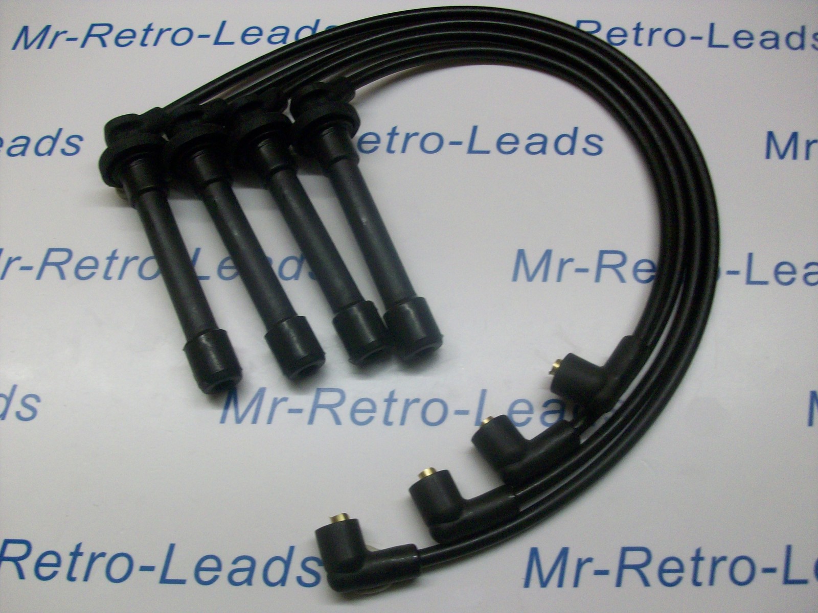 Black 8mm Performance Ignition Leads For The Civic Coupe 1.6i 1.5i 16v Vtec Crx