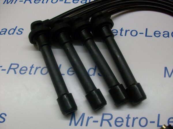 Black 8mm Performance Ignition Leads For The Civic Coupe 1.6i 1.5i 16v Vtec Crx