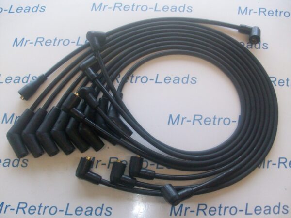 Black 8mm Performance Ignition Leads Chevrolet Chevy Big Block 454 Din Diz Cap