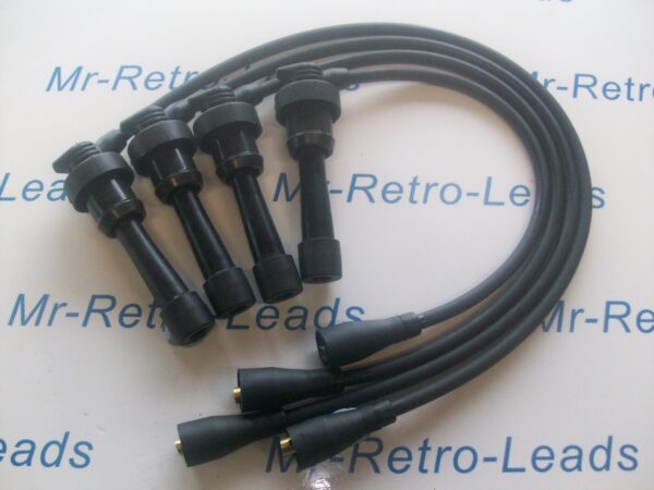 Black 8mm Performance Ignition Leads Lancer Gsr 1.8 Turbo Colt Gti 4g93 Engines