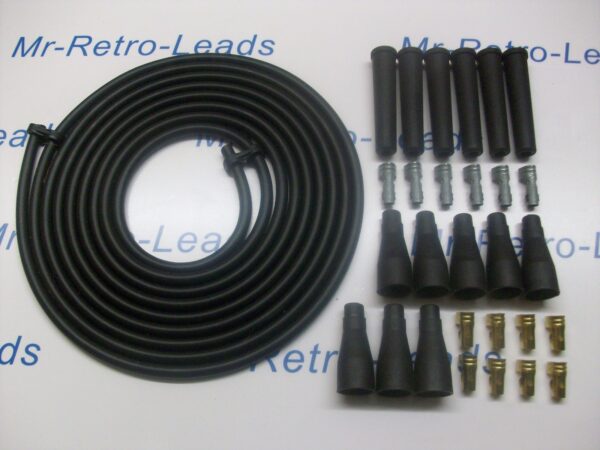 Black 8mm Performance Ignition Lead Kit For Kit Car Cable For The V6 4 Meters...
